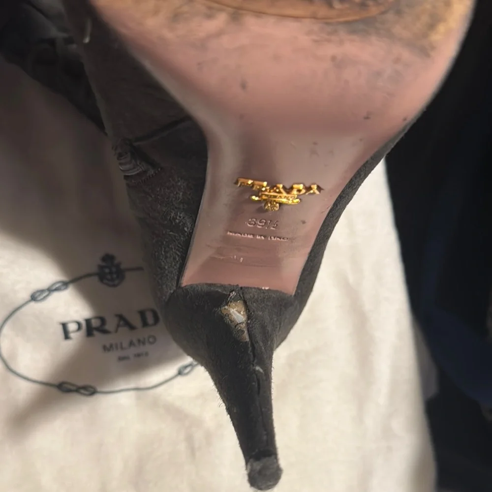 Prada Suede Knee-High Boots 39.5 - Picture 6 of 9